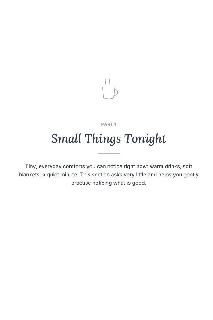 Section divider from Gratitude for New Moms