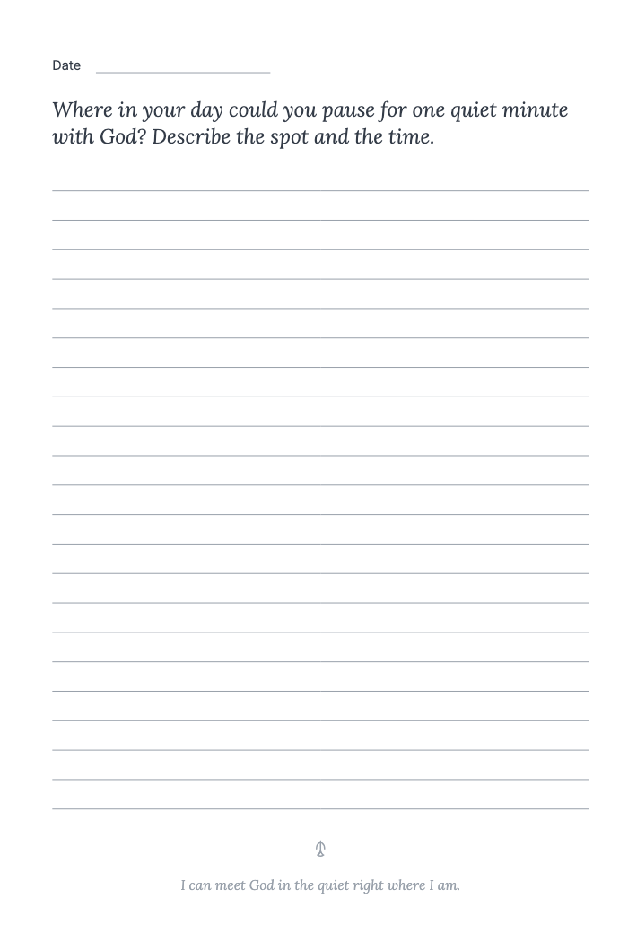 Daily page from Pray, Reflect, Give Thanks