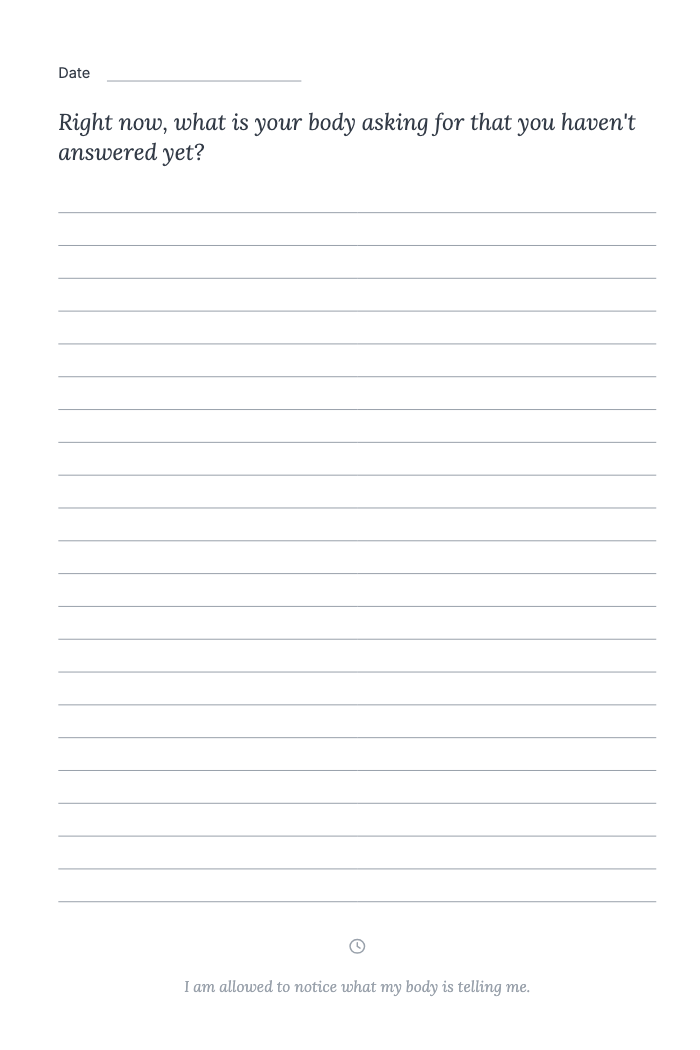 Daily page from Making Room for Me
