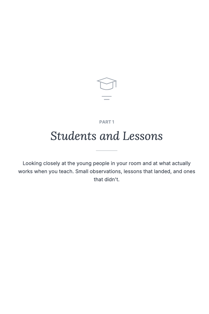 Section divider from Lessons I’m Learning