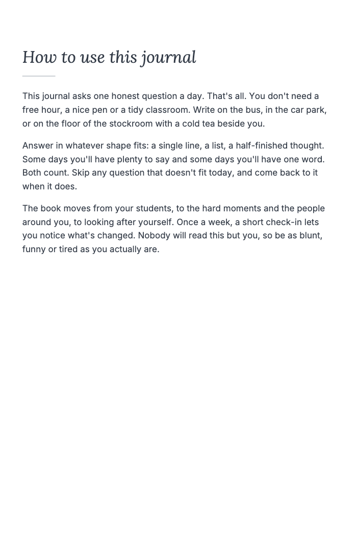 How to use this journal from Lessons I’m Learning